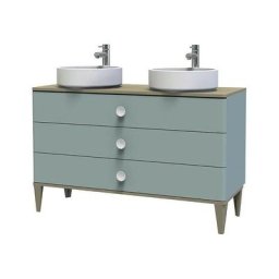 Meuble à poser nemoo plan à poser - L120cm - Vert d'eau - Laqué - Livré en kit - Vert d'eau