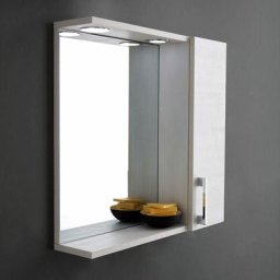 Kiamami Valentina - miroir de salle de bains en chêne blanc avec éclairage led
