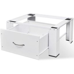 Kalisse - Socle pour machine à laver avec tiroir Blanc FR2488