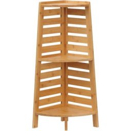 Etagère de rangement 3 niveaux sur pieds - étagère salle de bain - dim. 30L x 30l x 80H cm - bois