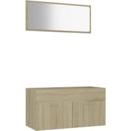 Vidaxl - Ensemble de meubles de bain 2 pcs Chêne sonoma Aggloméré Chêne sonoma