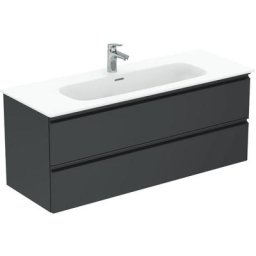 Meuble de salle de bain suspendu 120 x 49 cm, gris mat (R0283Y2) - Ideal Standard