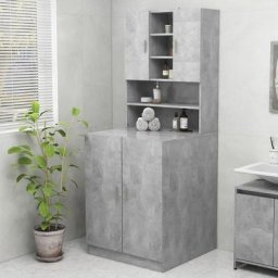 True Deal - Meuble pour machine à laver Gris béton 70,5x25,5x90 cm