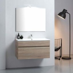 Armoire De Salle De Bain Murale 90 Cm Well En Chêne Soleil