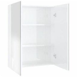 Armoire à miroir de salle de bain 60x15x75cm mdf Blanc brillant Vidaxl Shining white