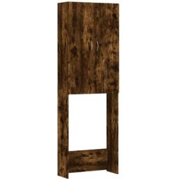 Vidaxl - Meuble pour machine à laver Chêne fumé 64x25,5x190 cm Chêne fumé