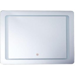 Miroir Mural Lumineux Rectangulaire 80 x 60 cm avec Système Anti-Buée Réglage Tactile et led