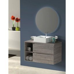 Ensemble de salle de bain Zeus - 9 couleurs (Voir dans la 3ème image) et 2 dimensions - avec