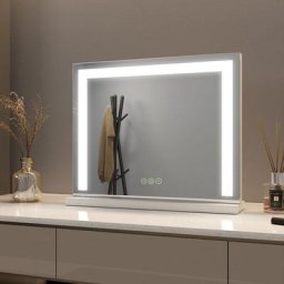 Lumineux Led Maquillage Miroir 50x42cm, Hollywood Maquillage miroir à led à intensité 3 Couleurs