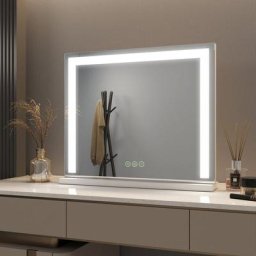 Lumineux Led Maquillage Miroir 60x52cm, Hollywood Maquillage miroir à led à intensité 3 Couleurs