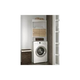 Meuble wc wave blanc et chêne naturel - chêne naturel - Symbiosis