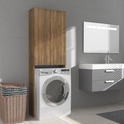 Maisonchic - Meuble machine à laver | Meuble pour wc Chêne marron 64x25,5x190 cm 14382