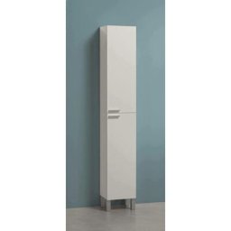 Colonne de salle de bains Hollywood, Meuble colonne pour salle de bain avec 2 portes, Armoire