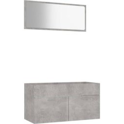 Vidaxl - Ensemble de meubles de salle de bain 2 pcs Gris béton Aggloméré Gris béton