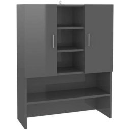 Vidaxl - Meuble pour machine à laver Gris brillant 70,5x25,5x90 cm gris brillant