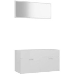 Vidaxl - Ensemble de meubles de bain 2 pcs Blanc brillant Aggloméré Blanc brillant