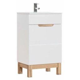 Bali Blanc 824 w / um 1D / Meuble sous lavabo blanc 1D 50cm CU-COC-834012 fsc mix 70%