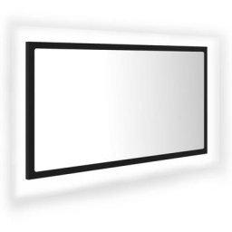 Vidaxl - Miroir à led de salle de bain Noir 80x8,5x37 cm Acrylique Black