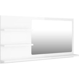 Miroir de salle de bain Blanc brillant 90x10,5x45 cm Aggloméré Vidaxl High gloss white