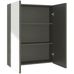 Armoire à miroir de salle de bain 60x15x75 cm mdf Gris Vidaxl Grey