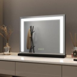 Lumineux Led Maquillage Miroir 50x42cm, Hollywood Maquillage miroir à led à intensité 3 Couleurs