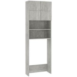 Meuble pour machine à laver Gris béton 64x25,5x190 cm Aggloméré vidaXL - Gris béton