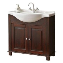 Ensemble meuble vasque de salle de bain - 85 cm - Retro - Livraison gratuite - Marron