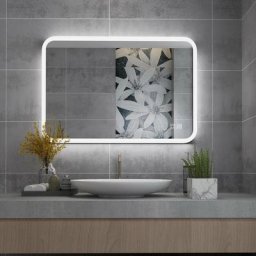 LISA Miroir led 60x50cm Miroir lumineux de salle de bains avec éclairage LED anti-buée Miroir