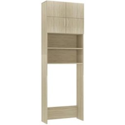 Vidaxl - Meuble de machine à laver Chêne Sonoma 64x25,5x190 cm Aggloméré Chêne sonoma