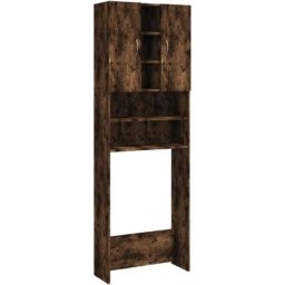 Vidaxl - Meuble pour machine à laver Chêne fumé 64x25,5x190 cm Chêne fumé