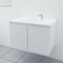 Meuble simple vasque proline 80 cm - Blanc brillant - Blanc