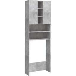 Vidaxl - Meuble pour machine à laver Gris béton 64x25,5x190 cm Gris béton