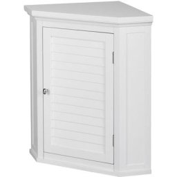 Armoire Murale en Bois Coin de Salle de Bain, Coin Armoire Rangement de Salle de Bain avec 1 Porte,