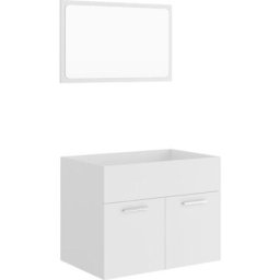 Vidaxl - Ensemble de meubles salle de bain 2 pcs Blanc Bois d'ingénierie Blanc