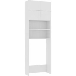 Vidaxl - Meuble de machine à laver Blanc 64x25,5x190cm Bois d'ingénierie Blanc