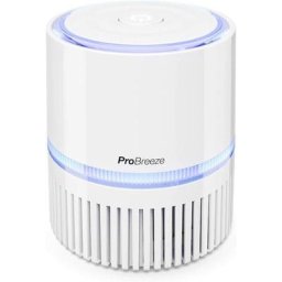 Pro Breeze - Mini Purificateur d'Air 3-en-1 - Ioniseur d'air - Filtre True hepa - usb et