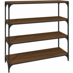 Bibliothèque Chêne brun 100x33x100cm Bois d'ingénierie et acier Vidaxl Chêne marron
