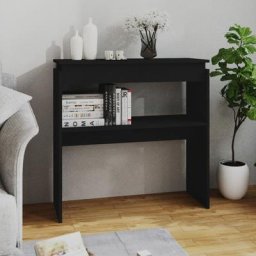 Table console Table d'entrée | Bout de Canapé Noir 80x30x80 cm Aggloméré 98410 - Noir