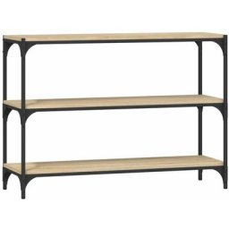 Bibliothèque Chêne Sonoma 100x33x70,5cm Bois d'ingénierie acier Vidaxl Chêne sonoma