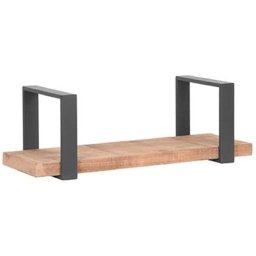 Label51 - tagère murale Slam 60x23x20 cm m Bois/Acier brûlé burned steel