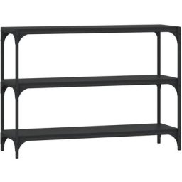 Bibliothèque Noir 100x33x70,5 cm Bois d'ingénierie et acier vidaXL - Noir