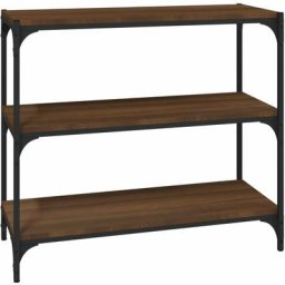 Bibliothèque Chêne brun 80x33x70,5cm Bois d'ingénierie et acier Vidaxl Chêne marron