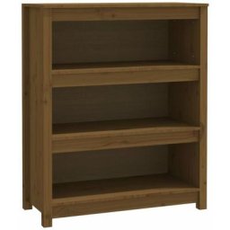 Bibliothèque Marron miel 80x35x97 cm Bois de pin massif Vidaxl marron miel