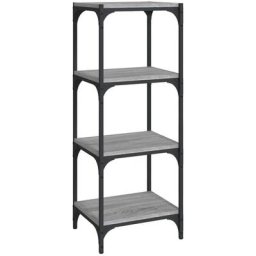 Bibliothèque Sonoma gris 40x33x100 cm Bois d'ingénierie acier Vidaxl Sonoma gris