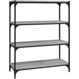 Bibliothèque Sonoma gris 80x33x100 cm Bois d'ingénierie acier Vidaxl Sonoma gris