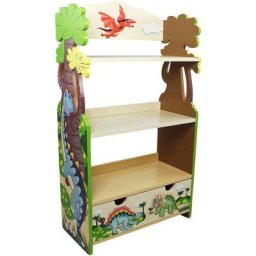Meuble bibliothèque en bois enfant mixte rangement dinosaure livre jouet Fantasy Fields TD-0069A