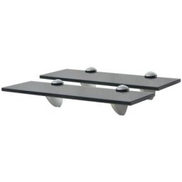 Étagères murales 2 pcs Verre 30 x 20 cm 8 mm vidaXL - Noir