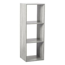 Five Simply Smart - Etagère 3 cases - l 34,4 x p 32 x h 100,5 cm - Bois - Gris - Livraison gratuite