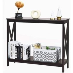 Table Console a 2/3 Niveaux, Meuble d'Entree Etagere de Rangement a 2 Niveaux,100X30X80CM Meuble de