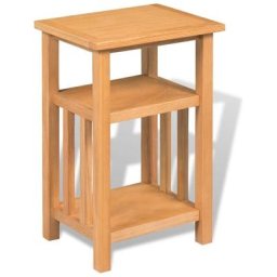 Vidaxl - Table d'appoint avec étagère à revues Chêne massif 27x35x55 cm n/a
